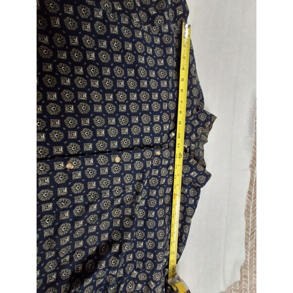 Mens Large  NAK Cotton Button Down Short Sleeve Shirt - Great Pattern - Picture 8 of 10